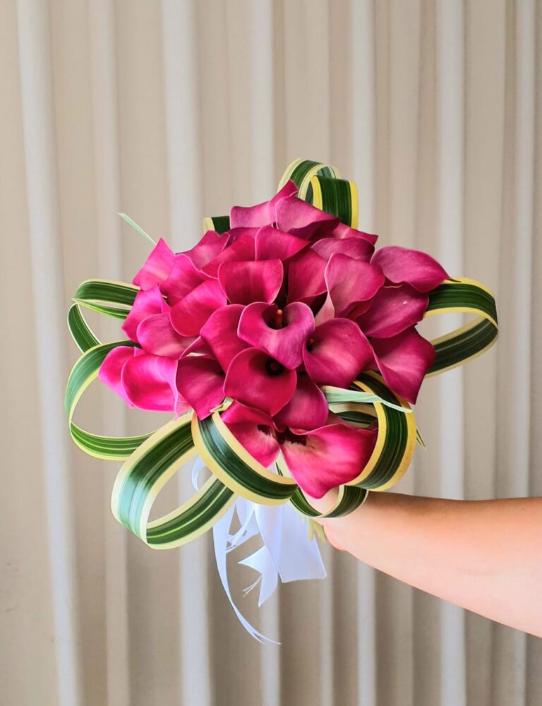 זר פרחים יחודי לכלה לחתונה סחלבים